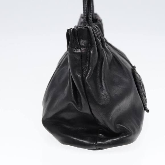 GUCCI Hand Bag Leather 2way Black Gold 212994 Auth ac3216 - Picture 4 of 16